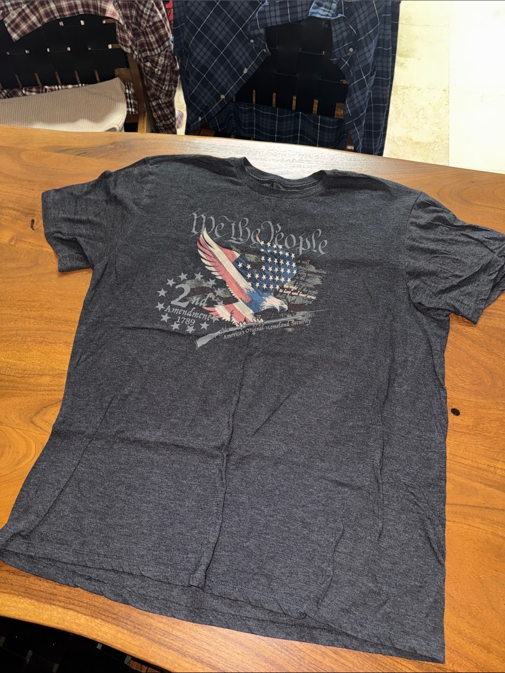 Men's Charcoal 'We The People' Graphic Short Sleeve Tee